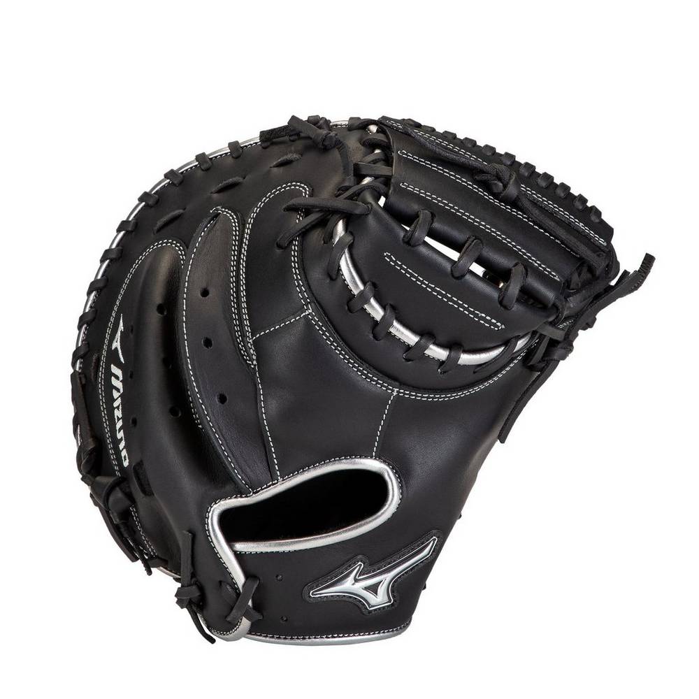 Womens Mizuno MVP Prime SE 34" Baseball Catchers Mitt Black/Silver Philippines (DGKBVQ641)